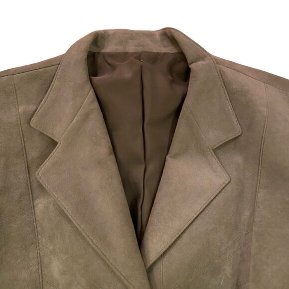 EUC Vintage Khaki Ultra Suede Blazer - Picture 2 of 14